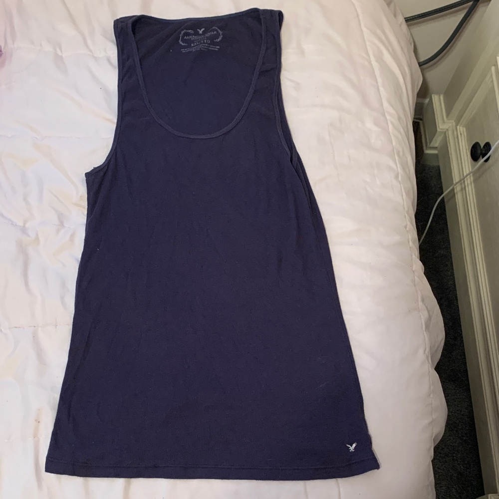 American Eagle Outfitters Navy Ribbed Tank
